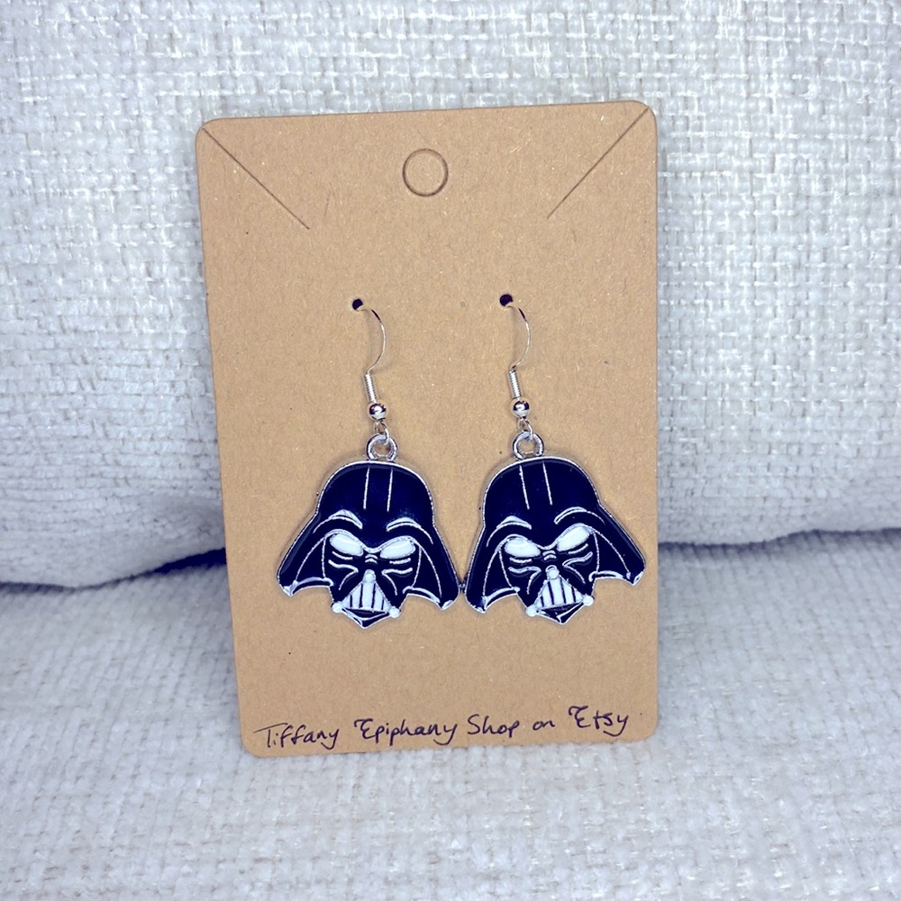 Star Wars Darth Vader inspired Hypoallergenic Earrings NWT